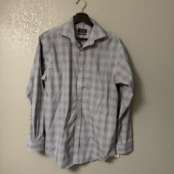 Men’s Tasso Elba Plaid Dress Shirt - Picture 1 of 5